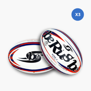 Lot de 3 ballons de rugby match BeRugbe Elipse T5