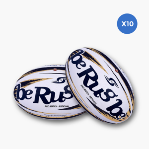 Lot de 10 ballons de rugby compétition BeRugbe National T5