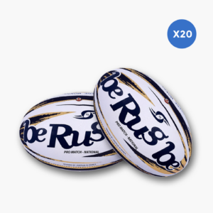 Lot de 20 ballons de rugby compétition BeRugbe National T5