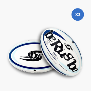 Lot de 3 ballons de rugby match BeRugbe Nerus T4