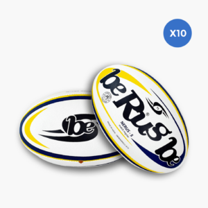 Lot de 10 ballons de rugby match BeRugbe Nerus T5
