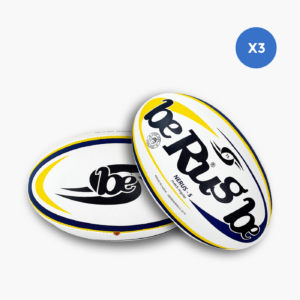 Lot de 3 ballons de rugby match BeRugbe Nerus T5