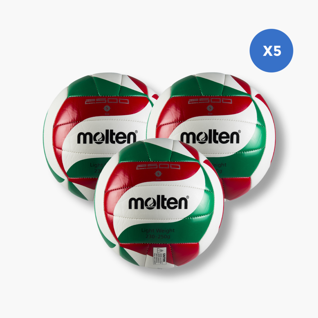 Pallone Volley Molten V5 M2501 - Ufficiale FIPAV Under 13, Rosso, Misura 5, Pelle Sintetica - Foto 9