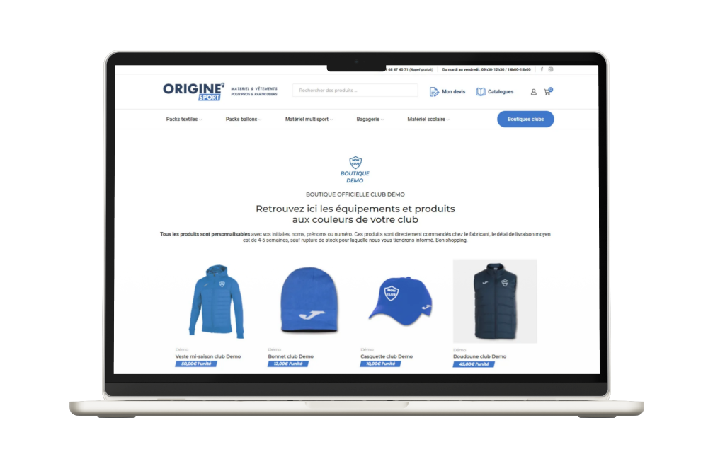 Boutique club Origine Sport